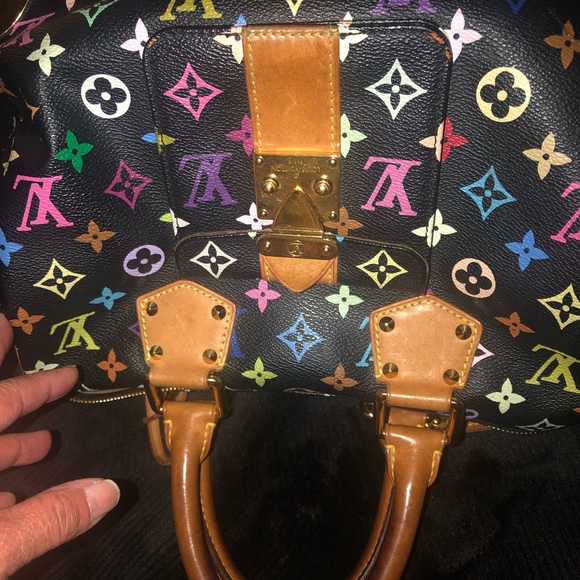 Louis Vuitton multiple color handbag with matching wallet - Picture 15 of 16